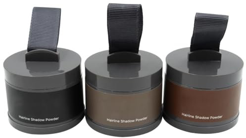 Namvo Polvere per attaccatura dei capelli, 3 pezzi, tinture per attaccatura dei capelli, volume per capelli, colore istantaneo, copertura ombra per radici grigie dei capelli, ritocco dei capelli,
