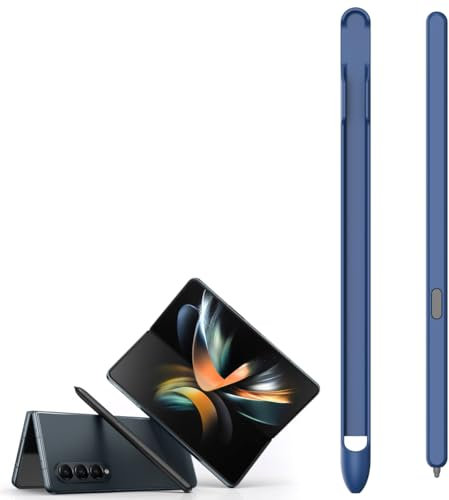 Z Fold 6 S Pen Compatible for Galaxy Z Fold5 Slim Pen, Input pen for Fold6/Fold4, Fold5 S-Pen Fold Edition, 1.5mm Pen Tip 4100 Pressure Levels Stylus + S Pen Slot-Blue