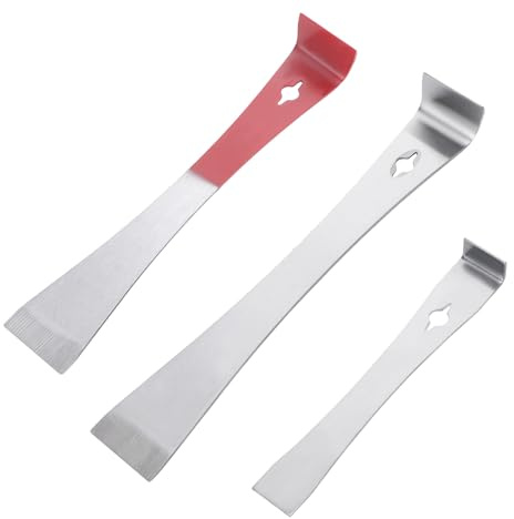 3 PCS Stainless Steel Pry Bar Scraper, Hive Tool Beekeeping,Steel Beekeeper Scraper,Pry Tool Mini Pry Bar Tool Crow Bar Flat Bar, Mini Crowbar Small Crowbar Trim Pry Bar, Metal Pry Bar,Bee Hive Tool