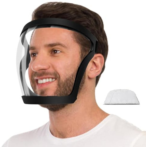 Copertura Del Viso - Copricapo Di Plastica Di Sicurezza | Maschera Per Polvere Di Scudo Faccia | Ingranaggio Di Protezione Del Design Di Tenuta In Silicone | Coperchio Protettivo Con Filtro Sostituibi