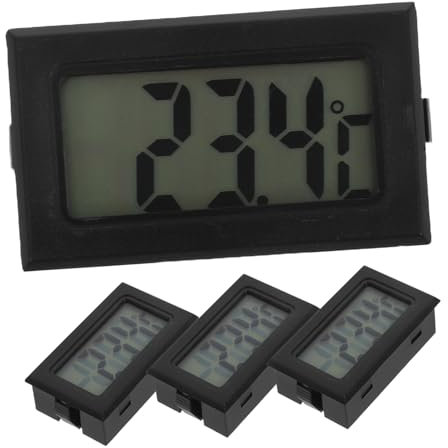 HYTROVE 4pezzi Termometro Digitale Mini Con Display Lcd Igrometro Portatile Per Ambienti Interni Ed Esterni Misuratore Di Temperatura Per Giardino e Esperimenti Facile Da Leggere e