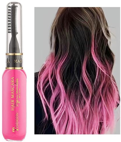 Pink Hair Chalk, Temporary Hair Dye, Coloured Hair Mascara for Kids Women, Pink Hair Spray Wash Out, Hair Colour Spray for Party Birthday Halloween Christmas Stage