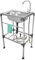 ACROSSPART Fregadero de acero inoxidable, Fregadero independiente, Fregadero comercial de acero inoxidable con grifo, Lavabo multifunción
