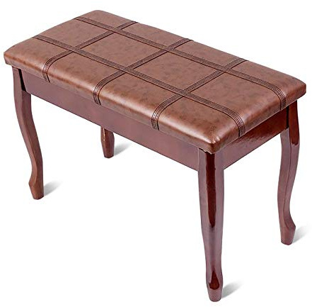 Premium Leder Klavierbank Hocker mit Staufach - Duett Größe für Erwachsene & Kinder, starkes & stabiles Design, ideal für Musiker und Heimgebrauch