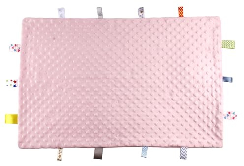 Couverture de jour sensorielle pour adultes atteints de démence, couvertures de sécurité, couverture douce en coton et peluche avec étiquettes, produits Alzheimer Busy couvertures sensorielles 45 cm x