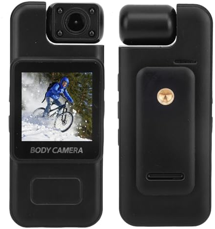 Sxhlseller Mini Camera Body 4K, Came de Corps à Action Portable, Caméra d'action Sportive, Taille du Pouce, Anti-tremblements Intelligents, épreuve de l'eau IP65, Monter n'importe où pour