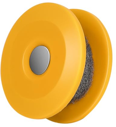 MAGICLULU Pulitore per Catena Bici Rullo in Pvc e Magnete, Resistente e Facile da Usare la Pulizia della Catena Gialla