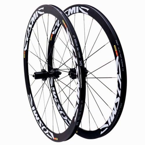 Skivbroms Hjulsats 700C Landsvägscykel Fram Bakhjul 40mm Dubbelväggfälg, 100/135mm QR, 7/8/9/10/11/12 Speed ​​Cassette, Presta Ventiler, 23-35C Clincher