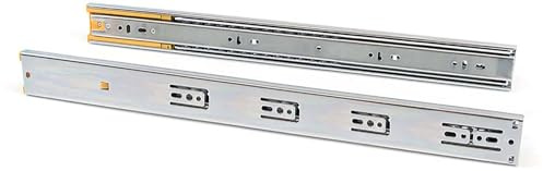 Emuca Schubladenführungen, Vollauszug mit Rollen gedämpftes Scharnier 45mm x 400mm, 5 Sets (10 Stück)