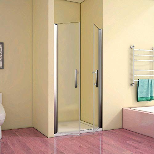 Milchglas Duschtür Duschabtrennung 90x195cm Nischentür 6mm NANO Sicherheisklarglas