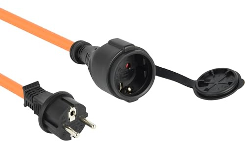 Electraline 01673 IP44 Verlängerungskabel 25m Outdoor Spezialkabel AT-N05V3V3-F 3G1.5, einsetzbar bis -35 °C, ölund UV-beständig und zudem extrem Abriebfest mit Schutzkontakt-Steckdosen