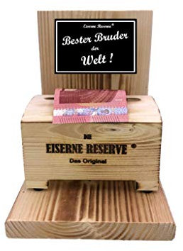 Geschenk für Bruder von Schwester Geburtstag Weihnachten - Eiserne Reserve Geldbox Geldgeschenk - lustige Geschenk-Idee Geld verpacken -s- Bester Bruder der Welt
