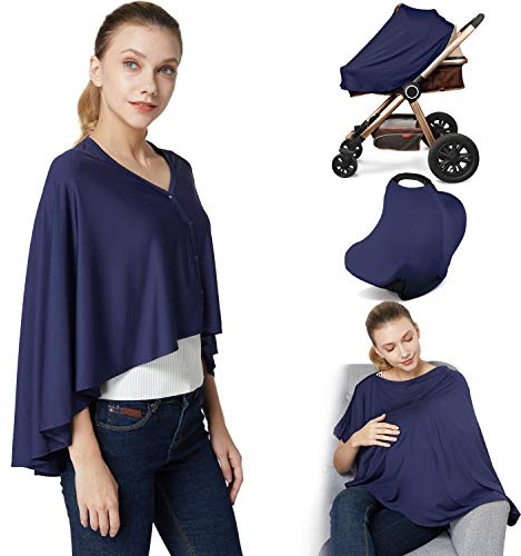 Cubierta de lactancia y poncho de lactancia para bebés, funda de lactancia para asiento de coche, funda de asiento alto, funda para carrito de compras, bufanda de enfermería para niños y niñas de