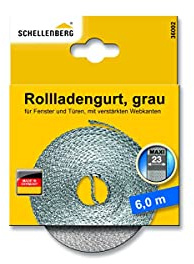 10er-Set Schellenberg 36002 Rollladengurt 23mm/6,0 m grau
