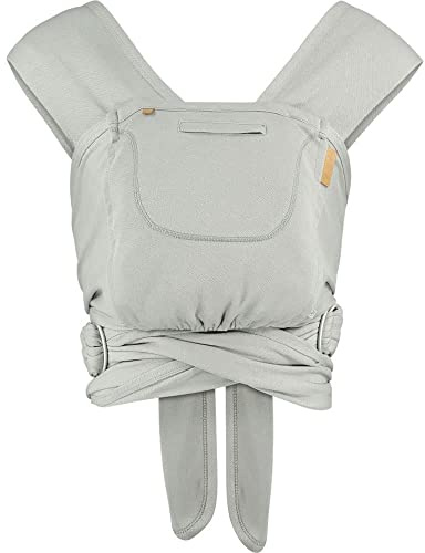Close Caboo - Verstellbare Babytrage aus Bio-Baumwolle in Grau - nachhaltig & weich für Säuglinge und Kleinkinder - Einheitsgröße