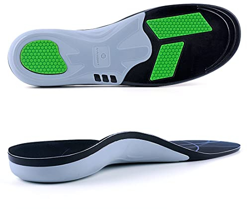 VALSOLE Fersensporn Einlagen Orthopädische Einlegesohlen Schuheinlagen für Senkspreizfuß,Plattfüße,Plantarfasziitis Schuheinlagen (44-46 EU-30cm, Grau)