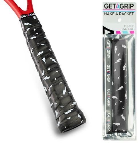 GET A Grip Griffband Tennisschläger, Overgrip, Anti-Schweiß | Anti-Rutsch-Tennisschläger-Griffband, schnell trocknende Overgrips, bunte Designs, ein einzigartiges Geschenk für