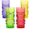CKB LTD Lot de 4 verres Tiki Maori Tiki - Verre coloré - Lot de 4 verres à cocktail - Verre à long drink - Pour mai Tai, rhum, bar Tiki - 450 ml
