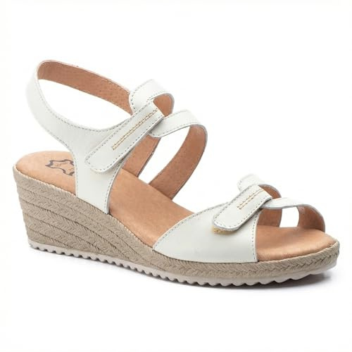 NOESLOMISMO BY DILEMA Sandalias para Mujer de Cuña Cómodas con Cierre de Velcro Ajustable | Zapatos de Verano Ergonómicos para Caminar, Ciudad y Playa | Fabricadas en España