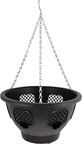 PEBBLE HUG Hanging Basket Chain for Hanging Planters, Flowerpots, Indoor and Outdoor Garden Decoration Silver, Round Plastic Self Watering Flower Pot, 12 Inch long