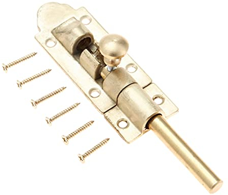 GEBBEM Scharniere 1Pc 123 * 33mm Antikes Messing Türriegel Antik Vintage Chinesische Hardware Zubehör Holztürriegel Schloss Möbelbeschläge (Color : B)