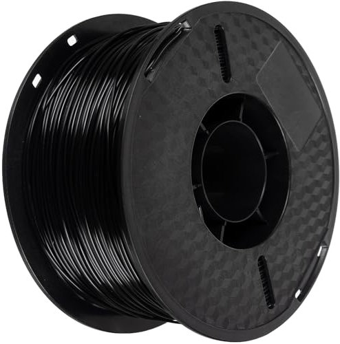 MT MALATEC PLA Filament 1,75 mm 3D Drucker PLA Hart & Stark Druckmaterialien Abbaubar 1 kg Spule schwarz 22040, Farbe:Schwarz