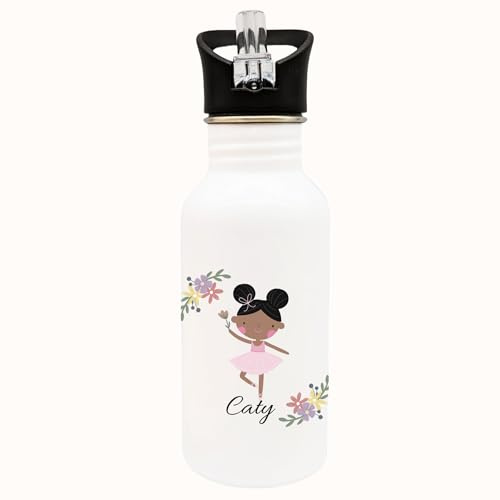 Personalisierte Trinkflasche mit einer süßen Ballerina | Thermosflasche für Kinder | Handveredelt von ManufakturZauber