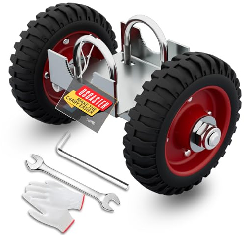 USCaster 6 inch Rolling Gate Wheel-Heavy Duty Rubber Wheel for Chain Link Fence, Driveway Rolling or Sliding Metal Gates (1 Pack, Red)