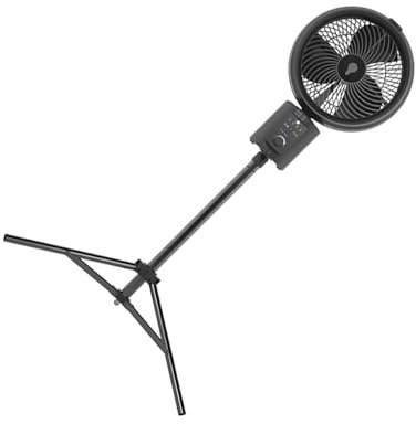 lmoikesz Ventilador de techo con batería grande para interior y exterior, ventilador eléctrico ABS, ventilador de Pedestal, ventilador de Camping, ventilador de refrigeración, ventilador de suelo