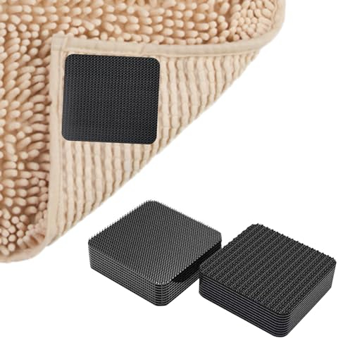 Teppich Antirutschunterlage für Hartholzböden, 24 Stück Antirutschmatte für Teppich Teppichgreifer Anti Rutsch Teppichunterlage Grippers for Mats on Carpet, 50mm