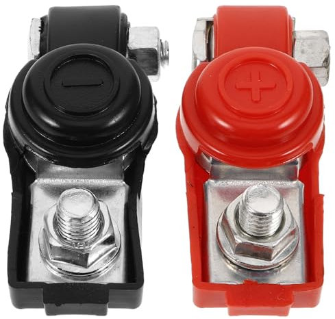 SOLUSTRE 2stücke Autobatterie Verbinder Batteriepolklemme Batterieanschlussstecker Für Auto Batteriepolanschlussteil Mit Schutzabdeckung Polklemme Batterieklemme