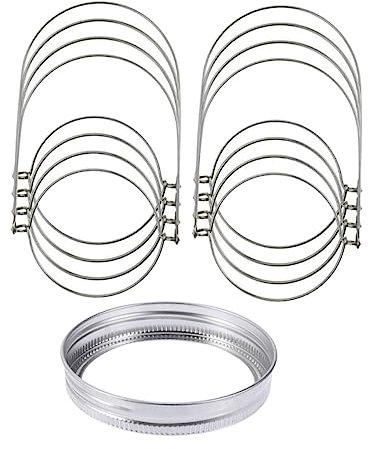 Hoement 24pcs Jar Deckel Griffe Draht Aufhänger Joch Für Decor Yard Home Party