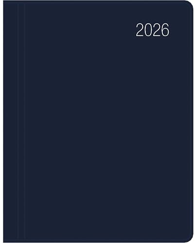 Zettler Taschenkalender blau 1W/2S 2026 – Timer 8 × 11 cm, 1 Woche auf 2 Seiten, Kunststoffeinband, FSC-zertifiziert