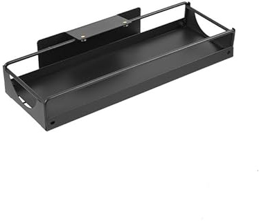 Organisateur Sous Évier Coulissant – Rangement Métallique Ajustable pour Cuisine et Salle de Bain, Gain de Place pour Bouteilles, Épices, Produits de Nettoyage, Noir