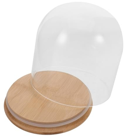 Alipis de Vidrio Decorativa con Base Estable para Exhibir Flores y Coleccionables Campana de Vidrio Transparente para Decoración DIY Salón o Dormitorio