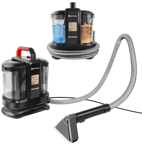 Limpiador de alfombras para manchas de suciedad, aspiradora de lavado para portador de mascotas, aspiradora húmeda para alfombras, tapicería, potente motor de 400 W, doble depósito de agua, cable de