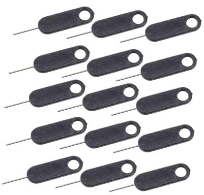 PartyKindom 15Pcs Aluminum Alloy Sim Tray Extraction Pins Mobile Phone Ejector Tools Card Removal Needles for Smartphone Sim Slot Opening
