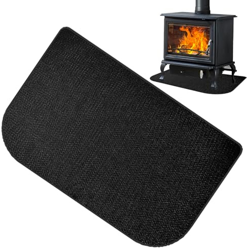 Alfombra ignífuga de fibra de vidrio de silicona resistente al calor, alfombrilla para chimenea con respaldo antideslizante, protege los suelos de chispas y brasas, ideal para estufas de leña, fogatas