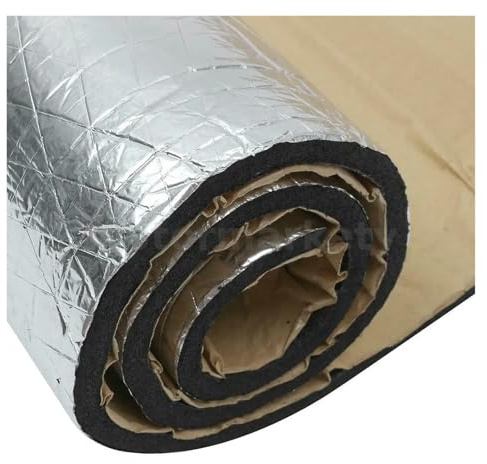 Tapis d'isolation Tapis Insonorisant 200 X 50 Cm Pour Voiture Fourgon Pare-feu Bouclier Thermique Isolation Thermique 5 Mm Pour Capot Moteur Portière Accessoires