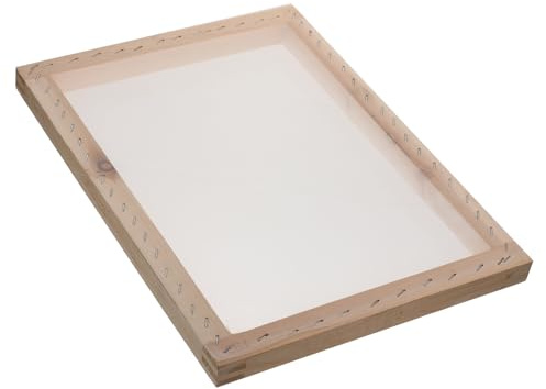 COHEALI Telaio per Serigrafia in Legno 25X35 CM Rete Serigrafica Cornice Pratica per Stampa su Tessuti e Progetti Artistici Strumento per Principianti e Uso Educativo