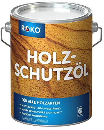 ROKO Pflegeöl für Holz - 1 Liter - Farblos für Innen und Außen - Premium Holzöl für alle Holzarten