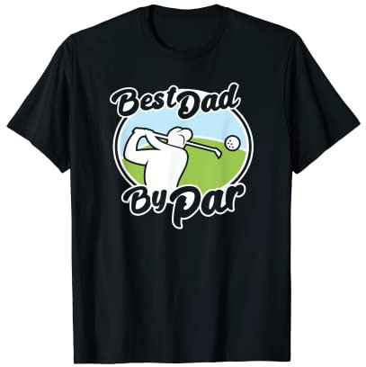 Herren Best Dad By Par Lustiger Vatertag Golf T-Shirt