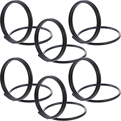 jojofuny 6 Stück Hochzeit Tischnummerhalter Metall Fotohalter Notizhalter Memohalter Fotoständer für Büro Schreibtisch Hochzeit Geburtstag Party Bankett Babyparty Tischdeko Schwarz