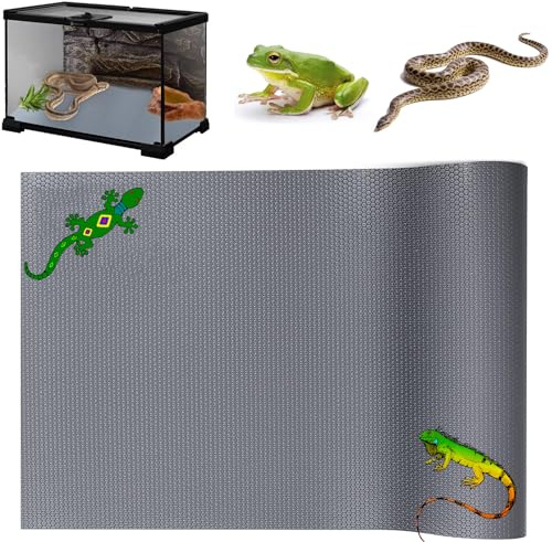 KABASI Reptile Substrate Liner Terrarium Carpet, Bearded Dragon Tank Accessories, Non-Adhesive Reptile Carpet Reptile Flooring Mat Bedding for Leopard Gecko, Snake, Lizard, Tortoise, 17.7x39.4 inch