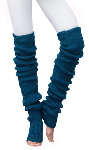 YAMEE Scaldamuscoli Donne Formazione Danza Pilates Yoga Calze Lunghe,Calze Sopra Ginocchio Donna Morbido Flessibile,Scaldamuscoli a Maglia Lunga da Donna Calda,Coscia Alta Calze per Ragazze e Donna