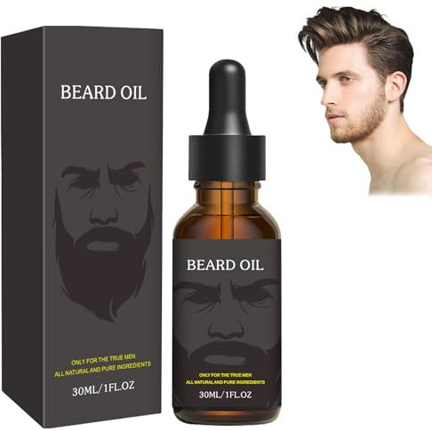30ML Huile à Barbe pour Hommes, Huile De Croissance De Barbe, Sérum de Barbe pour le Traitement des Poils du Visage Masculin épais, Favorise la Croissance serums