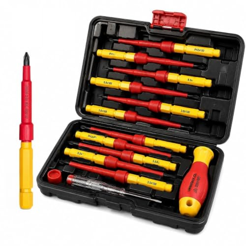 Lumberjack 13pc VDE Insulated Screwdriver Set 1000V with Case & Tester