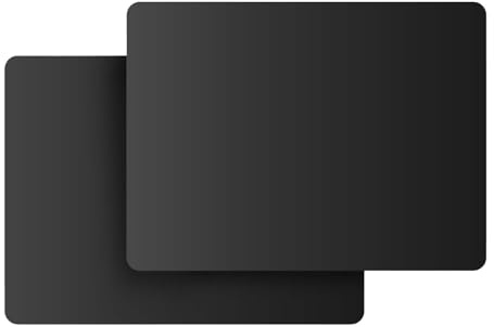 2 Pack Silicone Mats for Worktops - Non-Slip, Heat Insulation Silicone Mats for Kitchen, Crafting, and Baking, 40x30cm, Multi-Purpose Table Mats for Countertop Protection (Black)