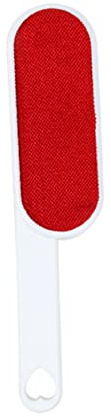 Cepillo para Pelusa de Doble Cara Mango, Abs, Blanco Rojo | Sofá y Ropa, Quita Polvo y Pelusa, Diseño de Orificio Mango para Colgar