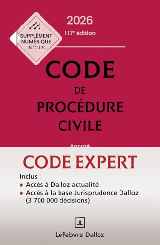 Code Dalloz Expert. Code de procédure civile 2026. 22e éd.